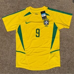 Nike Brazil Soccer Jersey Yellow and Green